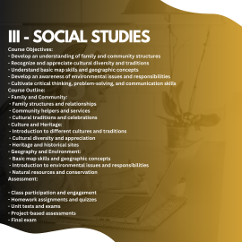 III - Social Studies