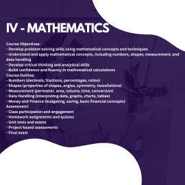 IV - Mathematics