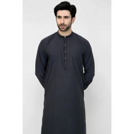 Men's Charcoal Shalwar Kameez Modern and Sophisticated