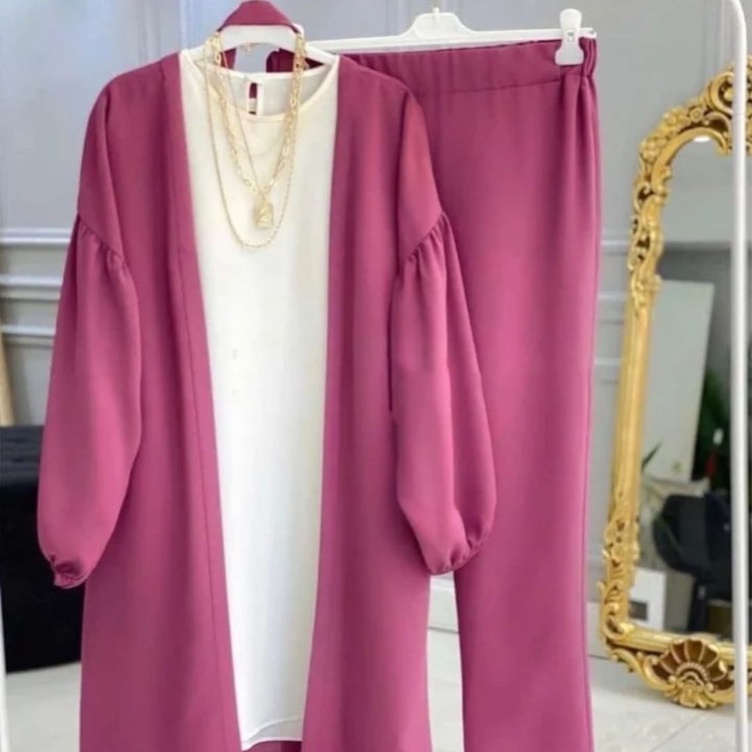 3 piece suit Stuff georgete with inner 